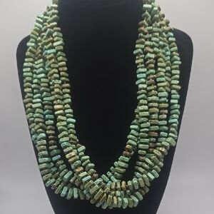 Silpada Retired Sterling Silver 6 Strand Howlite Beaded Necklace